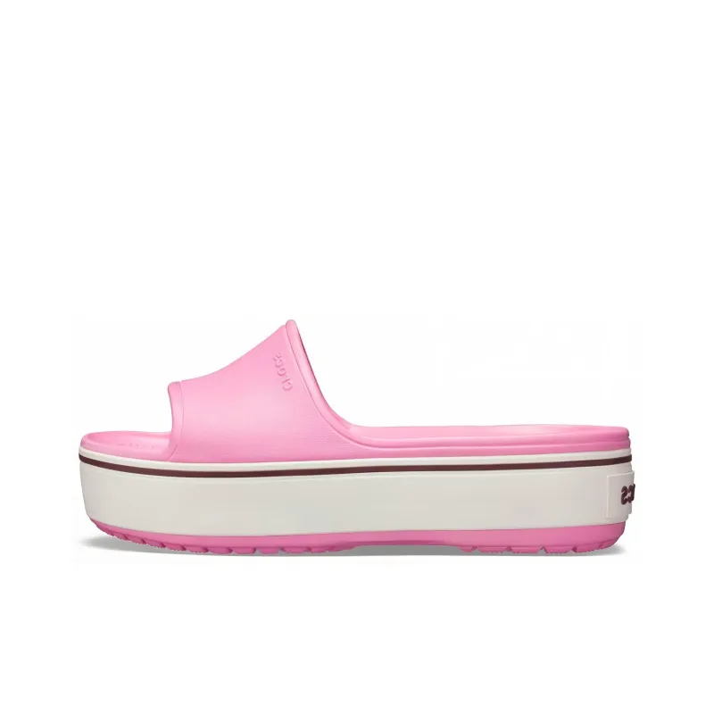Crocs Crocband Platform Slide Thick Sole Pink Slippers-0