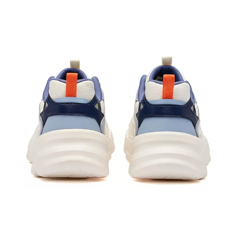 361° Slip Resistant, Breathable, Lightweight Low Top Chunky Sneakers Men's White Blue-2