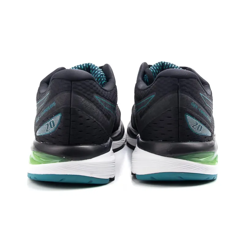 Asics Gel-Cumulus 20 Wear-Resistant Low-Top Running Shoes Men's Black Green-2