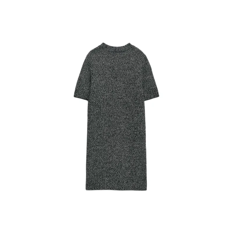 ZARA Short-Sleeved Dresses Women's Black/White-1