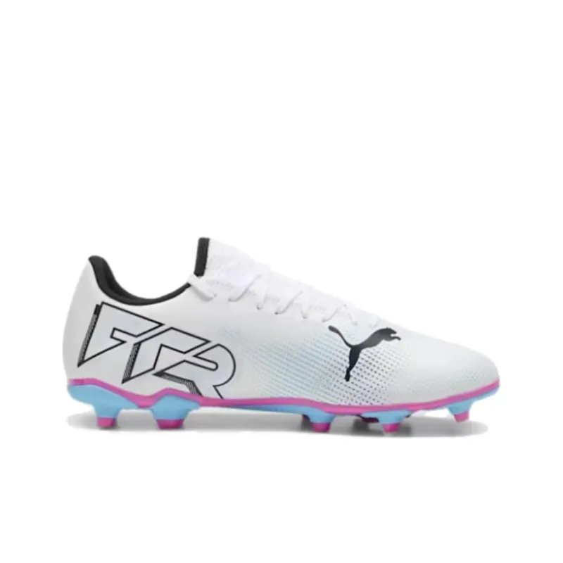 PUMA Future 7 Play FG/AG 'White Black Pink'-1