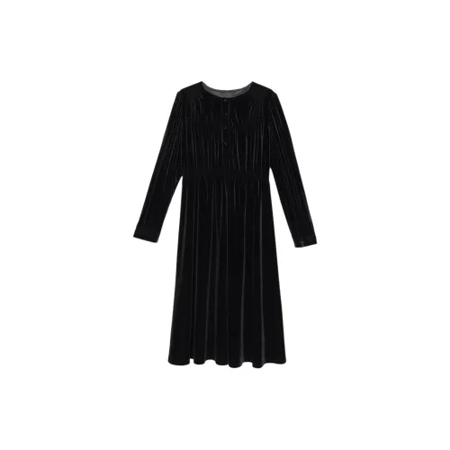 Mayya Plus Long-Sleeved Dresses Women's Black