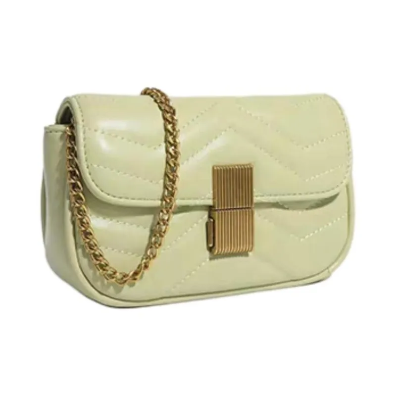 NOMK PU Chain Bag Small Square Bag Shoulder Bag Crossbody Bag Regular Women's Green-1