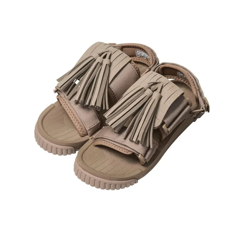 SHAKA Weekender Tassel Beach Sandals Women's Taupe-1