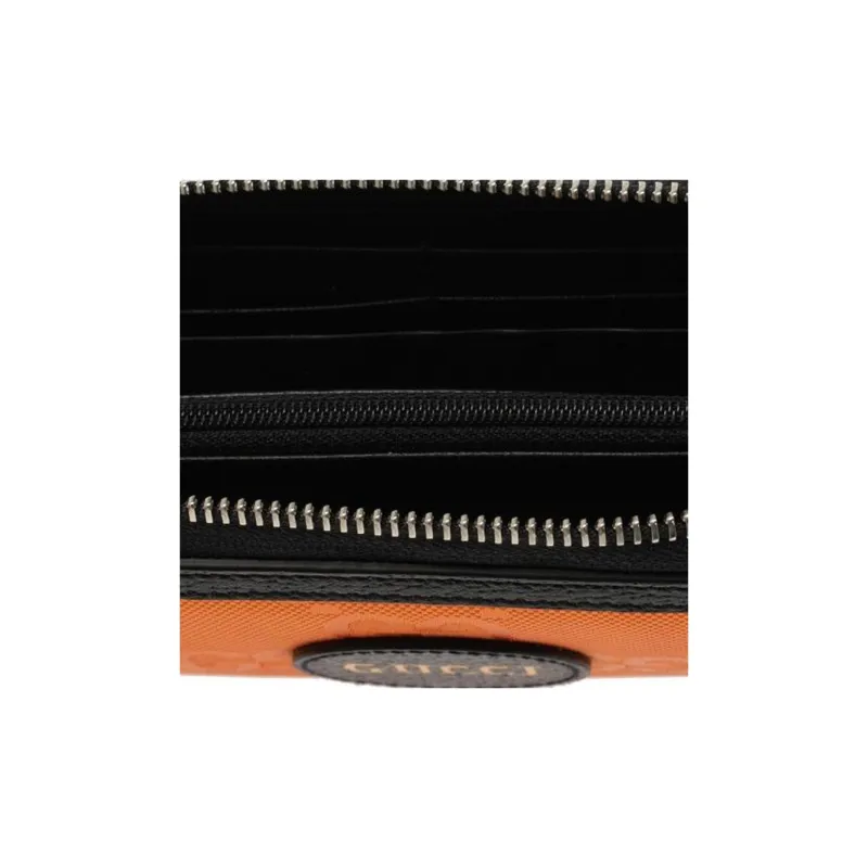 GUCCI Nylon Wallet Unisex Orange-4