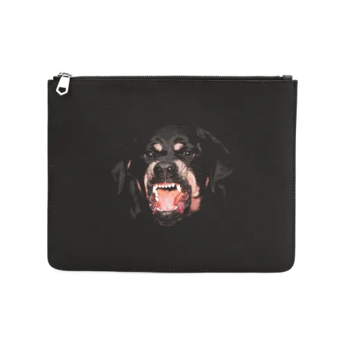 GIVENCHY PVC Clutch Medium Size Women's Black