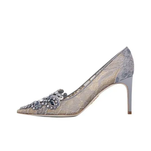 René Caovilla 70mm Crystal-embellished Lace Pumps