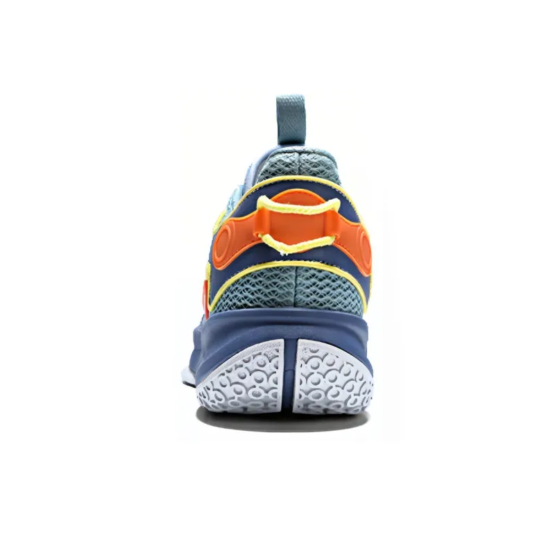 PEAK Cushioning Anti Slip And Wear Resistant Balance Low Top Basketball Shoes Men's Gray Blue-2