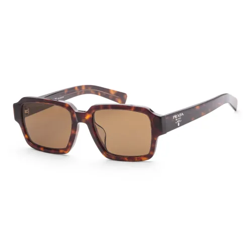PRADA Acetate Irregular Shape Sunglasses Men's Tortoiseshell