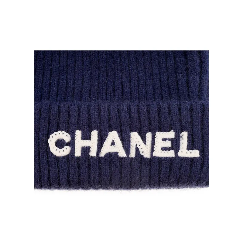 CHANEL Cashmere Beanies Women's Blue-2