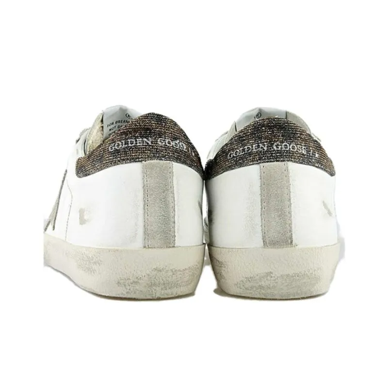 Golden Goose Super Star Stylish Skateboarding Shoes Women's White Vintage Version-4