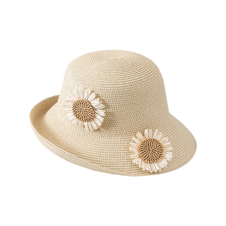 JW Straw Woven Bucket Hats Unisex-1