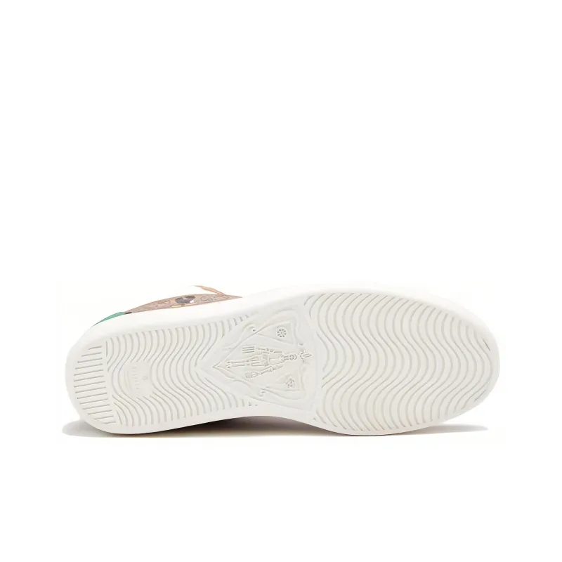 Disney x GUCCI ACE Stylish Skateboarding Shoes Men's White Umber-4