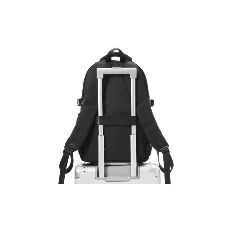 KEYSTREET Fabric Backpack Regular Unisex Black/Ecru/Gray/Blue-5