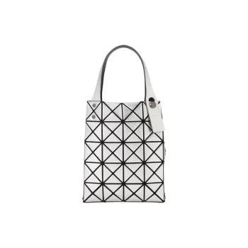 ISSEY MIYAKE Platinum Polyurethane Tote Bag Shopping Bag Handbag Mini Women's Silver