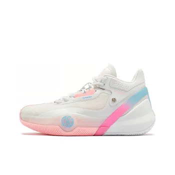 361° AG3 Aaron Gordon 3 Cushioned Slip Resistant Abrasion Resistant Mid Top Basketball Shoes Men's White Pink