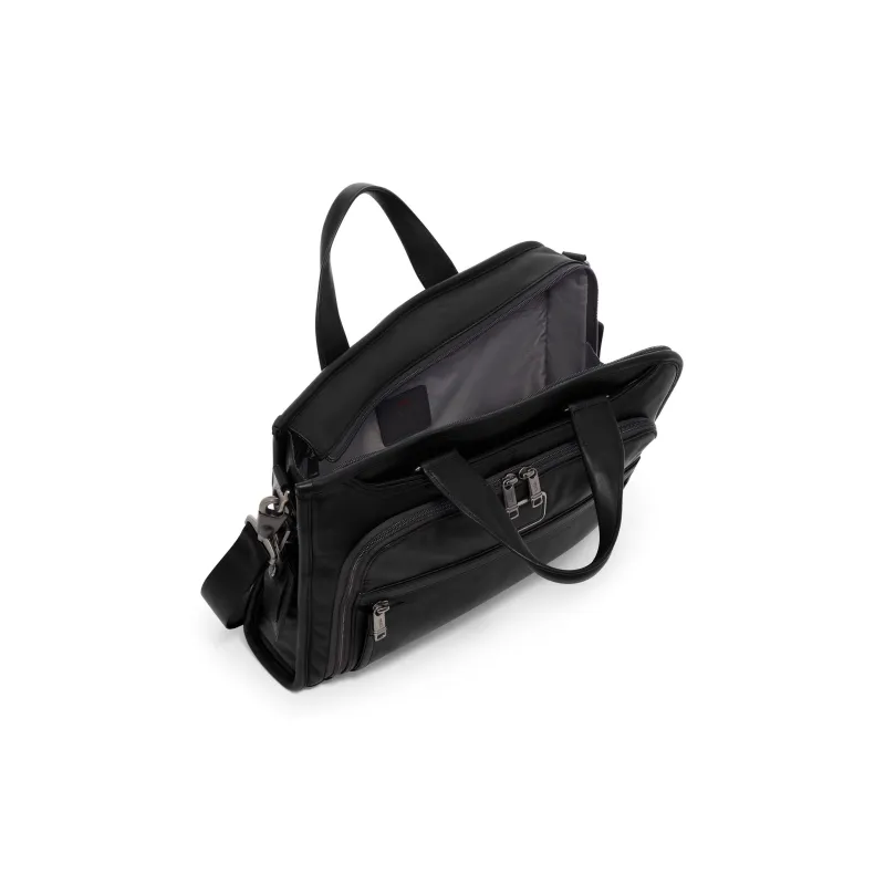 TUMI Leather Briefcase Shoulder Bag Crossbody Bag Handbag Men's Black-4
