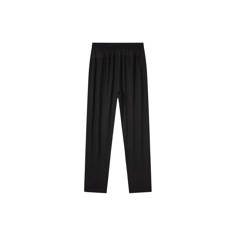 Jean West Thin Breathable High Rebound Straight Fit Running Fitness Ankle Length Pants Ice Silk Summer Men's Black-1