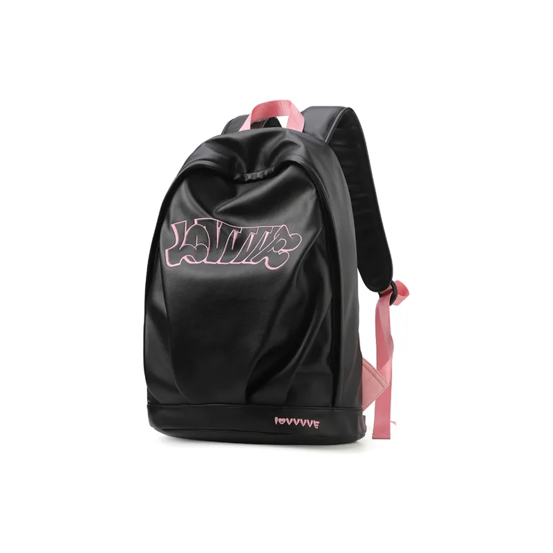 LOVVVVE PU Backpack Regular Unisex Black-1