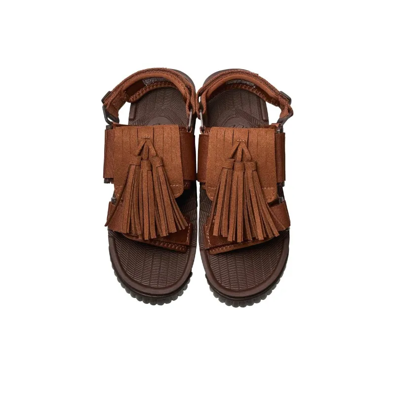 SHAKA Weekender Tassel Beach Sandals Women's Brown-1
