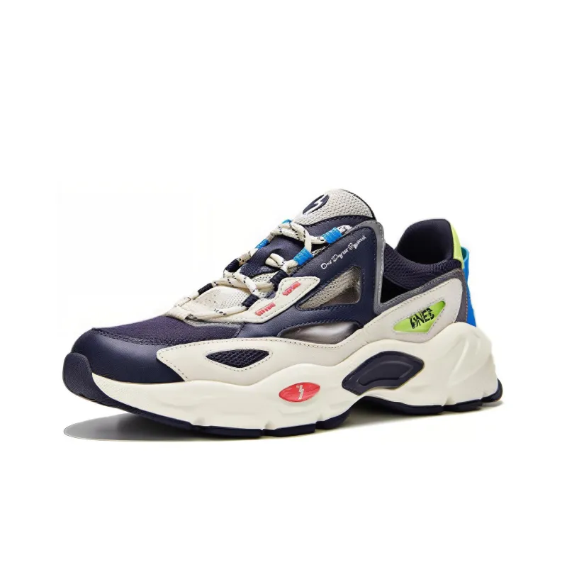 361° Cushioned Slip-Resistant Low-Top Chunky Sneakers Men's Dark Blue-2