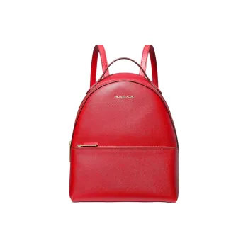 MICHAEL KORS Artificial Saffiano Leather Backpack Medium Size Women's Bright Red