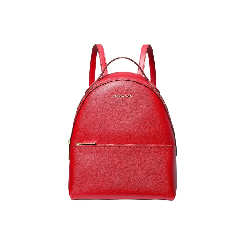 MICHAEL KORS Artificial Saffiano Leather Backpack Medium Size Women's Bright Red-0