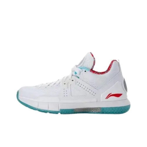 LiNing Way Of Wade 5 Low Top Basketball Shoes Men's White Blue