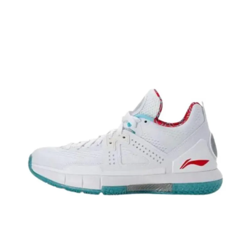 LiNing Way Of Wade 5 Low Top Basketball Shoes Men's White Blue-0