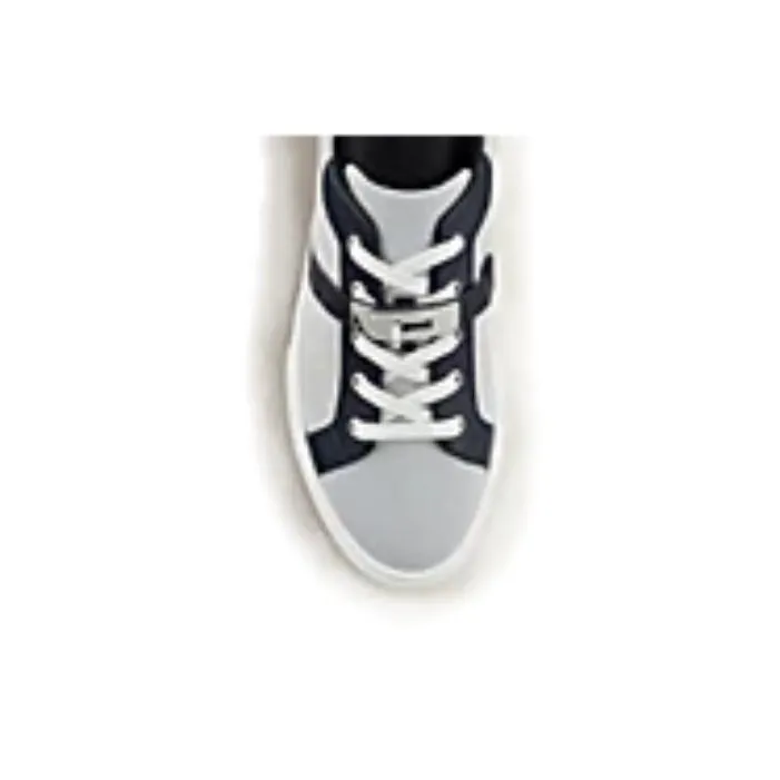 HERMES Day Low Top Stylish Skateboarding Shoes Men's Gray Blue-3