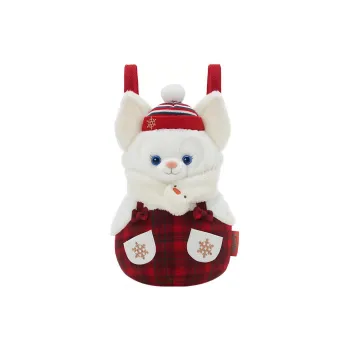 Disney 2023 Winter Duffy And Friends Snowman Series Polyester Backpack Regular Women's Red Multicolored