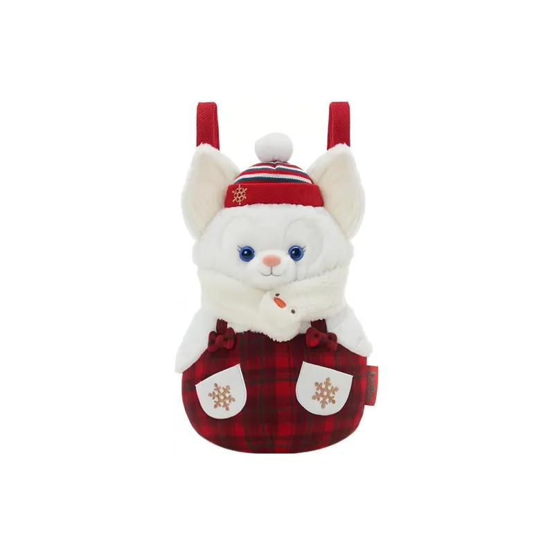 Disney 2023 Winter Duffy And Friends Snowman Series Polyester Backpack Regular Women's Red Multicolored-0