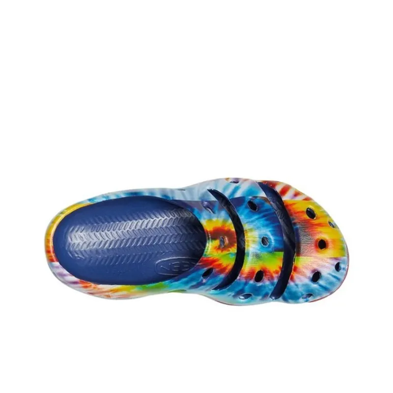 KEEN Yogui Artsfull Rubber Sole Quick Dry Wrap-toe Slippers Women's Blue-2