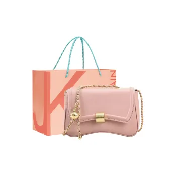 JANE KLAIN PU Shoulder Bag Crossbody Bag Small Size Women's Pink/Black/Ecru