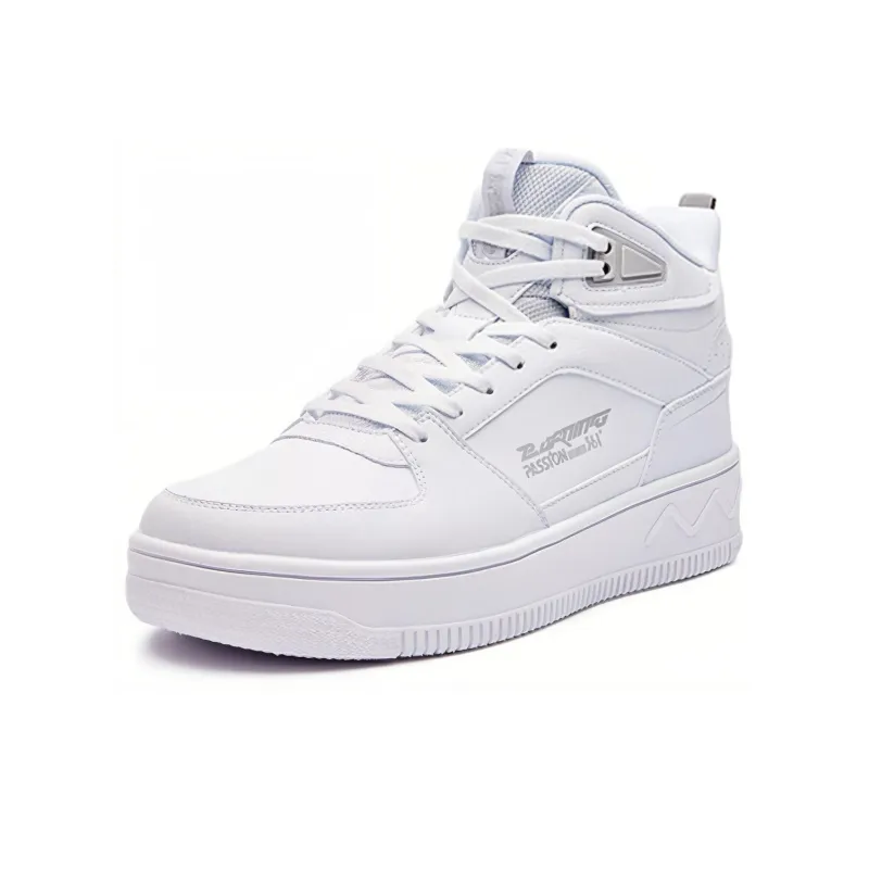 361° Burning Tide 1 Anti Slip And Wear Resistant Lightweight Low Top Skateboard Shoes Men's White Gray-1
