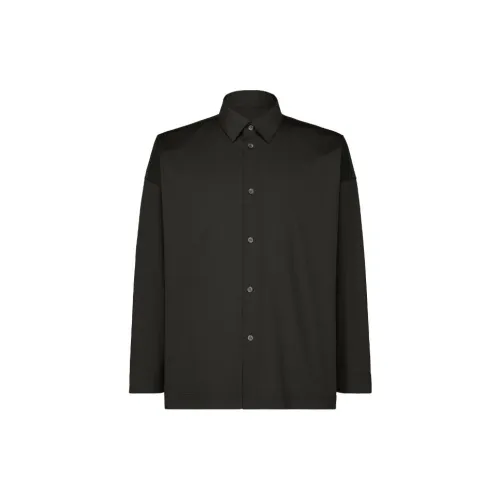 Homme Plissé Issey Miyake Shirts Men Black