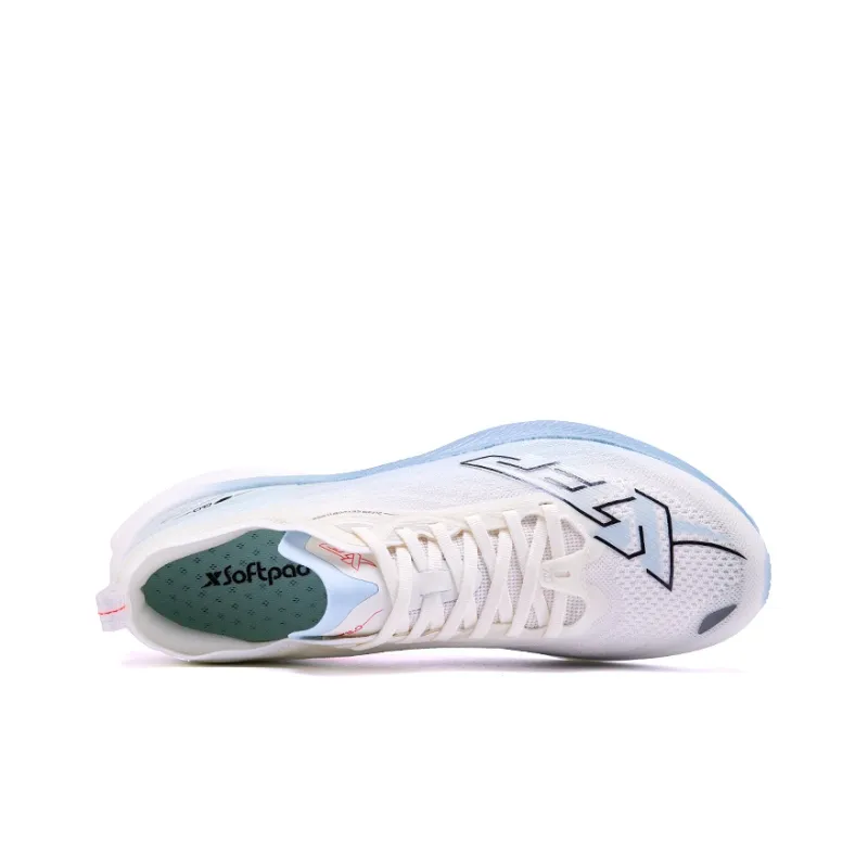 XTEP Cushioning Anti Slip And Wear Resistant Lightweight Rebound Low Top Training Running Shoes Men's White Blue-2