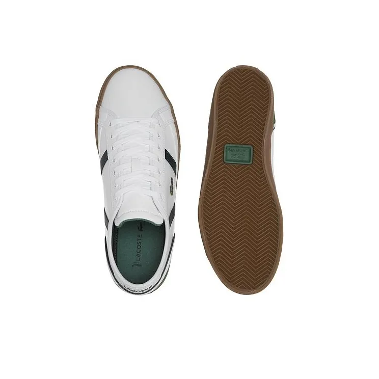 LACOSTE Low Top Skateboard Shoes Men's White-3