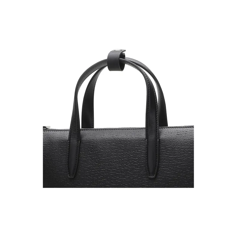 Satchi Top Grain Cow Leather Handbag Official Bag Regular Men's Black-6