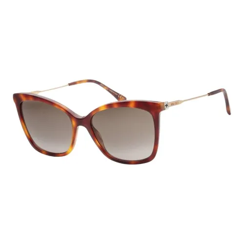Jimmy Choo Plastic Irregular Shape Sunglasses Women's Tortoiseshell
