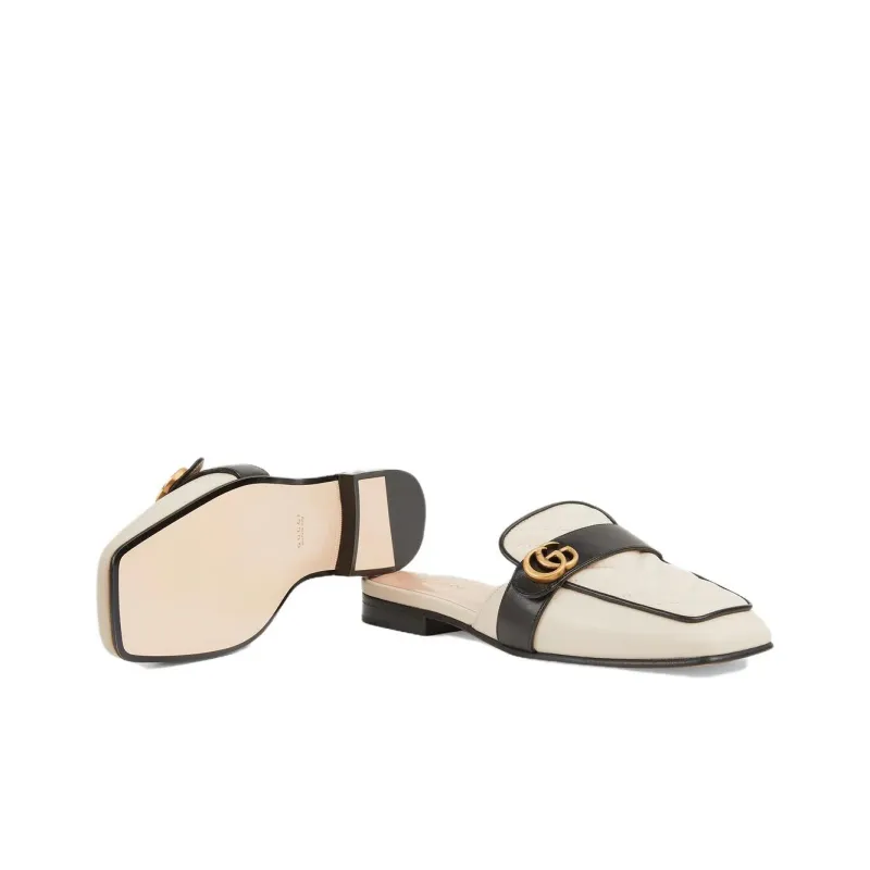 GUCCI Slip Resistant Closed Toe Slippers Women's White-5