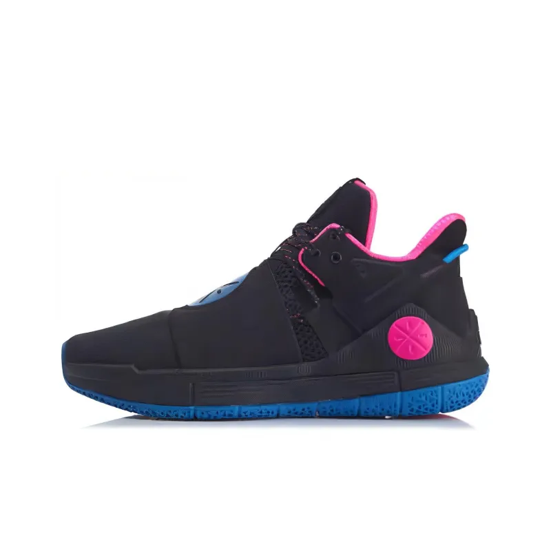 LINING WADE SHADOW Basketball Shoes Men Mid Top Black Pink-1