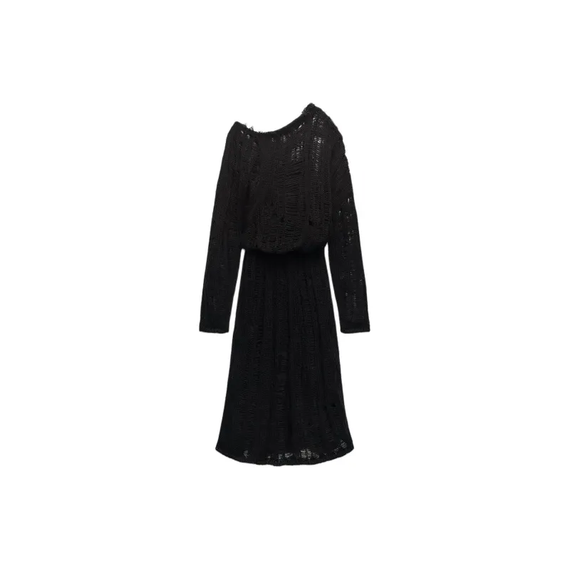 ZARA Long-Sleeved Dresses Women's Black-1