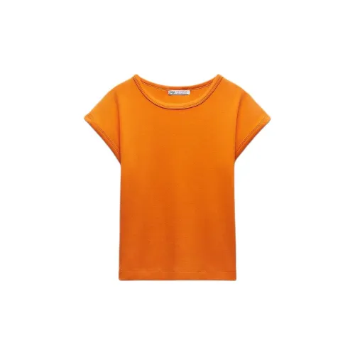 ZARA T-Shirts Women's Orange