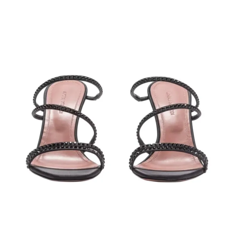 AMINA MUADDI Gilda 70mm Satin Mules-3