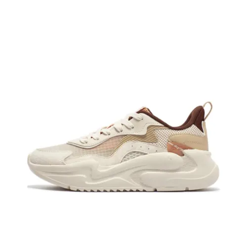 361° Slip-Resistant Low-Top Casual Shoes Women's Beige Brown
