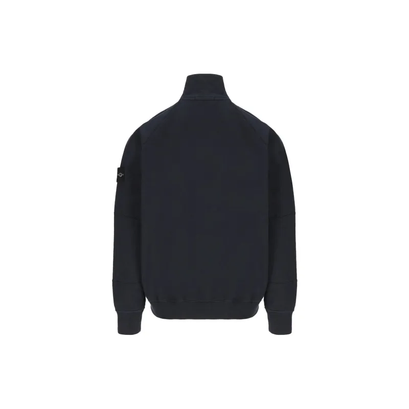 STONE ISLAND Compass Badge High Neck Zipped Sweatshirt-1