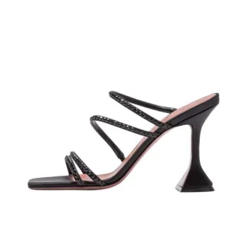 AMINA MUADDI Gilda 70mm Satin Mules