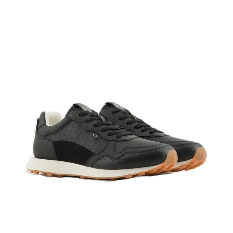 ARMANI EXCHANGE Perforated Panelled Sneakers-1