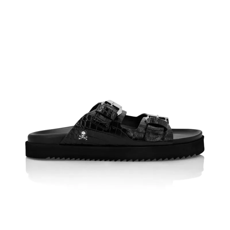 PHILIPP PLEIN Slip Resistant Slide Slippers Men's Black-1